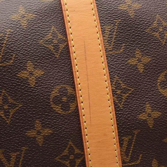 Louis Vuitton Keepall Monogram Boston Bag Canvas Leather Brown main image 3